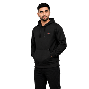 Sweat-shirt à capuche en coton pour homme, coupe classique, couleur unie, logo sur le devant, style décontracté, idéal pour l'automne - Product Image 3