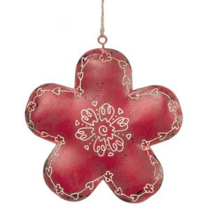 Ornement de Noël suspendu en fer forgé fait main de haute qualité, multicolore, motif d'oiseau, finition rustique, décoration de l'arbre de Noël - Product Image 2
