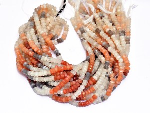 Cuentas facetadas de piedra lunar AAA de 6mm-8mm, cuentas sueltas de piedra lunar natural multicolor, piedra semipreciosa para la elaboración de joyería. - Product Image 4