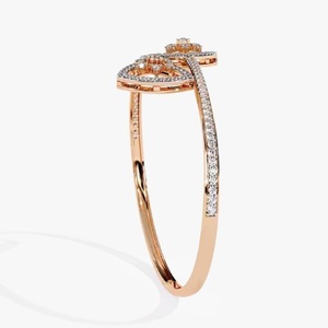 Dainty-Bracelet tennis en argent 925 pour filles, bracelet élégant en diamant taillé en cœur, en moissanite cultivée en laboratoire - Product Image 4