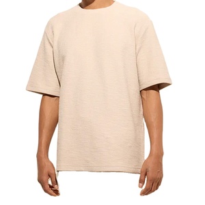 T-shirts en coton tricoté formel personnalisés de haute qualité pour hommes en gros coupe régulière à manches courtes col rond solide Logo personnalisé - Product Image 1