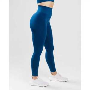 Ropa OEM transpirable personalizada Spandex Nylon Fitness mujer cintura alta gimnasio Leggings pantalones de Yoga para mujer Color sólido Legging 2025 - Product Image 6
