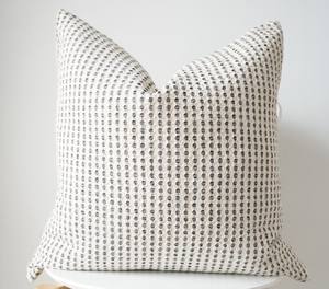 Fundas de cojín tejidas de algodón 100% de estilo bohemio de lujo cuadrado bordado a rayas sólido hogar decorativo funda de almohada de lana precio bajo - Product Image 3