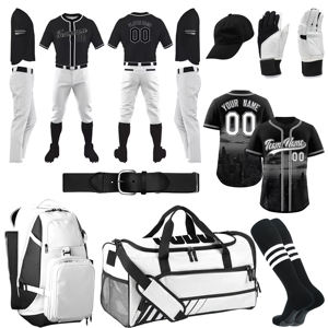 ชุดกีฬาชุดเบสบอลชุดแข่งชุดเครื่องแบบเล่นซอฟต์บอลชุดแข่งเบสบอลพร้อมชื่อและจำนวนทีมที่กำหนดเอง - Product Image 1