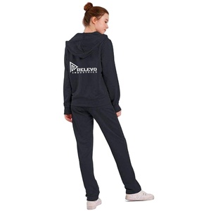 Black Sports Tracksuit for Men Women Casual Jogging Set Breathable Sweatshirt and <b>Pants</b> Gym Fitness Activewear Set - Product Image 1