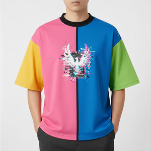 เสื้อยืดทรงบ็อกซี่ผู้ชายราคาส่ง ผ้าพรีเมียม สวมใส่สบาย ไซส์ใหญ่พิเศษ เสื้อยืดทรงบ็อกซี่ผู้ชายแบบสั่งทำ - Product Image 1