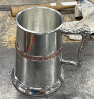 Vente chaude Premium Medieval Pewter Mug Top Nouveau Laiton Tankard Tasse En Acier Inoxydable Argent Plaqué Dernière Arrivée Potable Ware