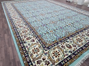 พรมขนแกะเนื้อละเอียดหลากสีขนาด5x8ฟุตถักด้วยมือแบบนามธรรมสำหรับห้องนั่งเล่นหรือห้องรับประทานอาหารทุกห้อง - Product Image 2