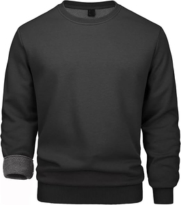 Sudaderas de cuello redondo blancas de forro polar ecológico personalizadas para mujer OEM al por mayor, de algodón grueso con hombros caídos para invierno - Product Image 3