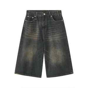 OEM Men's Plus Size Summer Eco-Friendly Luxury <b>Baggy</b> <b>Jorts</b> with Customizable Designs Button Closure Acid Wash Finish - Product Image 6