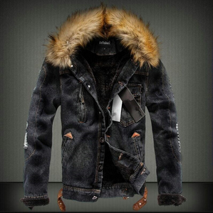 Veste en jean pour homme 100 % coton de haute qualité, élégante, avec logo personnalisé sur le devant, respirante, pour un usage décontracté en hiver, vente en gros OEM - Product Image 2