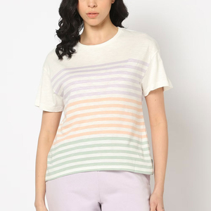 Último diseño, camisetas transpirables ajustadas para mujer, camisetas cortas, camisetas bordadas con letras, manga corta, tela de alta calidad - Product Image 1