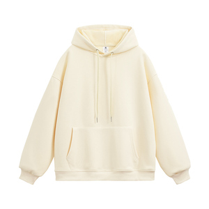 Sudaderas con capucha de algodón gráfico liso de gran tamaño para hombre, estilo informal básico con capucha, temporada larga de otoño - Product Image 2