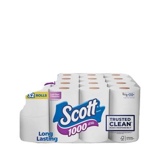 Papel Higiénico Scott 1000 Trusted Clean, 32 Rollos, Seguro para Fosas Sépticas, Papel Higiénico de 2 Capas - Product Image 1