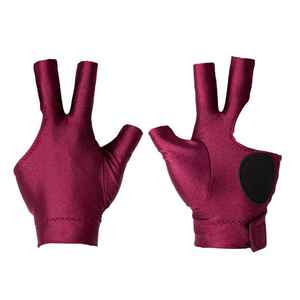 Fabricant de gants de billard noirs solides classiques respirants confortables élastiques à 3 doigts Gants de queue de billard pour jeunes - Product Image 3