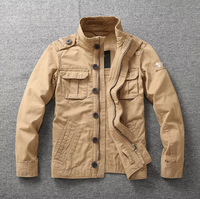 Chaqueta de Mezclilla de Algodón Sólido de Alta Calidad para Hombre, Estilo Casual, Cuello Alto, Botón Único, Lavado, Secado Rápido, Tendencia Actual