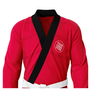 Kimono de jiu-jitsu brésilien en coton pré-rétréci à armure perlée 400 g/m² avec logo brodé, vente en gros d'usine d'arts martiaux - Product Image 1