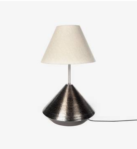 Lampe de table en métal de haute qualité en laiton AK en poudre noire finie grande lampe pour décor de restaurant et d'hôtel - Product Image 2