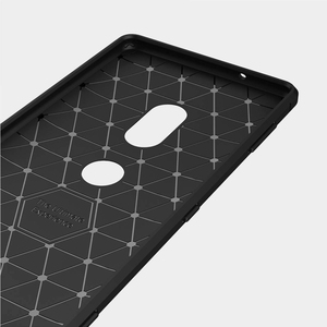 Pour <span class=keywords><strong>Sony</strong></span> <span class=keywords><strong>Xperia</strong></span> <span class=keywords><strong>XZ2</strong></span> Texture brossée en fibre de carbone antichoc coque arrière de protection en TPU - Product Image 6