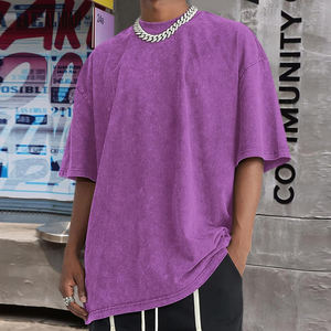 Hip Hop Heavyweight 100% camisetas de algodón secado rápido suelta en blanco lavado ácido camiseta personalizada hombres Vintage camiseta de gran tamaño - Product Image 3