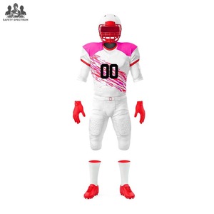 Uniforme d'équipe de football américain |   Ensemble de pantalons en jersey respirant sur mesure, grande taille |   Vêtements d'entraînement de match courts |   Directement de l'usine - Product Image 2