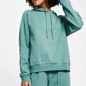Sweats à capuche légers surdimensionnés en gros de haute qualité couleurs unies respirantes confortables et sweats à capuche à la mode pour les femmes - Product Image 2