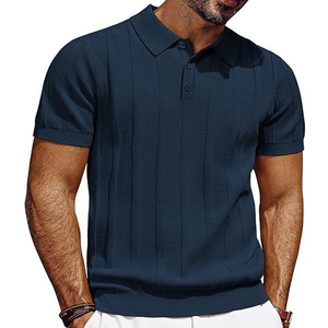 Nuevo Diseño de Camisa de Botones Sólidos para Hombre, Venta al por Mayor, Tejido de Punto Suave de Alta Calidad, 100% Algodón, Secado Rápido, Estilo Casual y Clásico - Product Image 2