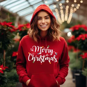 Personalizado al por mayor Feliz Navidad sudaderas con capucha listo para enviar Sudadera con capucha hombres de alta calidad Impresión digital suéter de Navidad - Product Image 2