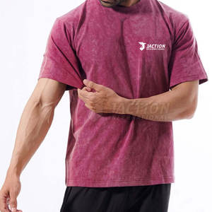 T-Shirt imprimé confortable de haute qualité T-shirt ample de qualité supérieure lavé à l'acide 100% coton Collection d'été T-Shirt pour hommes - Product Image 2