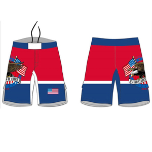 Short de lutte pour hommes à utilisation estivale avec logo personnalisé Short thaïlandais MMA à taille élastique Short de combat en polyester spandex pour hommes - Product Image 4