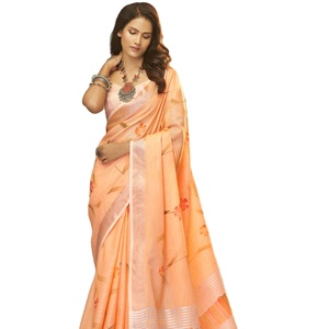 Sari fantaisie avec vente en ligne de tissu de soie doux Latkan lourd de vêtements de style indien et pakistanais - Product Image 1