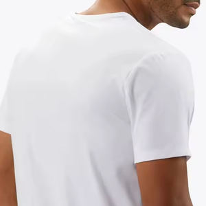 เสื้อยืดผ้าฝ้ายหนาแบบ100% ไหล่ปล่อยของผู้ชายเสื้อยืดโอเวอร์ไซส์ผ้าโพลีเอสเตอร์สวมใส่สบาย - Product Image 4