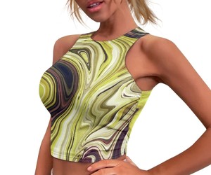 T-shirts pour femmes couleur personnalisée avec manches courtes été fait haut court pour femmes t-shirts en gros - Product Image 3