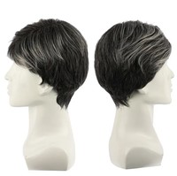 Hair Wig Natural Look Toupee <strong>Best</strong> <strong>Selling</strong> Super Thin Skin Human Hair Brazilian Remy Hair Men Wig 10 Inches Silk Base Closure