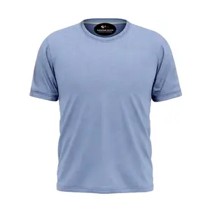 قميص بنسبة 95% قطن و5% إسباندوز قميص ضيق على الجسم بخيوط طويلة منحنية عند الحافة قميص ضيق على الجسم للعضلات