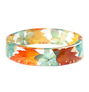Brazalete de resina prensada seca natural Brazalete llamativo Brazalete de resina epoxi para mujer y producto de gran oferta - Product Image 5