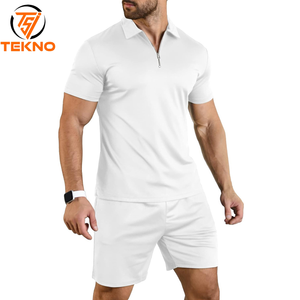 Ensemble court 2 pièces personnalisé ensemble de survêtements de sports d'été pour hommes vente en gros de survêtements survêtements unis pour hommes - Product Image 1