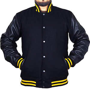 Blouson aviateur universitaire personnalisé OEM pour hommes tissu velours côtelé de haute qualité chaud et élégant Baseball Letterman veste pour l'hiver - Product Image 3