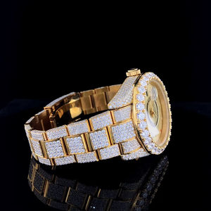 Reloj de Diamantes de Lujo Personalizado, Estilo Rapero Hip Hop, Correa con Incrustaciones, Pantalla Inteligente, Movimiento Mecánico, Edición Limitada de Moda - Product Image 3