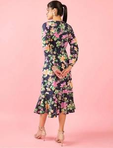 100% pur coton indien main bloc imprimé robe pour femmes imprimé fleuri robe confortable pour les fêtes et l'été porter Style Boho - Product Image 3