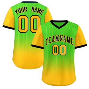 Uniforme de baseball à col en V unisexe par sublimation personnalisée OEM T-shirt de softball à demi-manches respirant uniforme de baseball de grande taille - Product Image 4