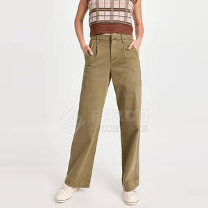Pantalon cargo pour femme de couleur personnalisée avec multi-poches respirant et pour la marque privée d'été à vendre - Product Image 4