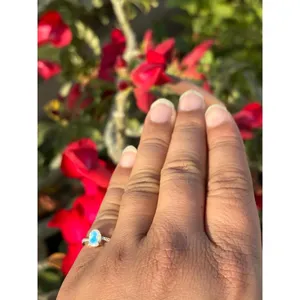 925 Silver Rainbow Moonstone <b>Ring</b> Dainty Geometric Gemstone Oval and Marquise Cut Diamond Engagement Rhodium Plated - Product Image 3