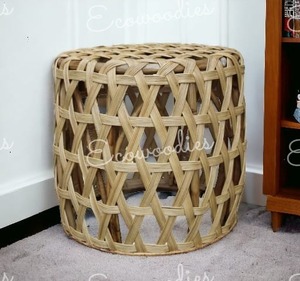 Tendance chaude bohème bambou rotin pouf tabourets écologiques pour hall hôtel bambou meubles os incrustation Console - Product Image 3