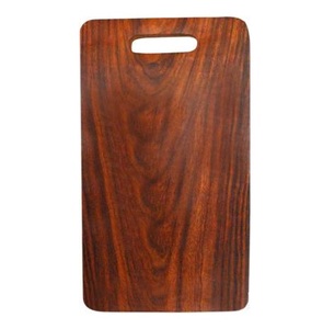 Tabla de cortar de madera con acabado liso Superficie de preparación de madera Bandeja rectangular redondeada y orificio para colgar - Product Image 5