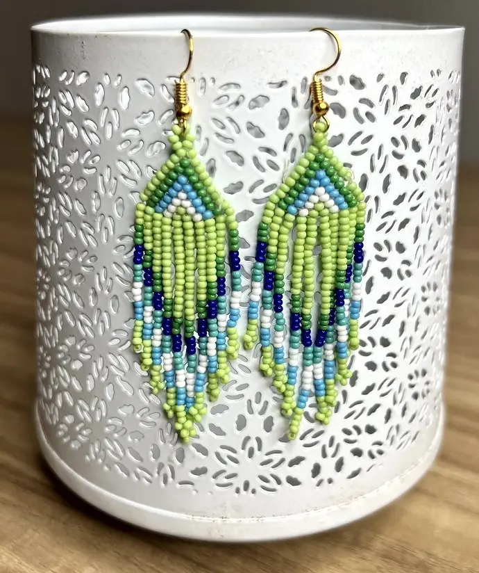 Glass Beads Fashion Earrings Jewelry Seed Bead Earrings Handmade Dangle Earrings With Fringe For Women Girls New Designs Model