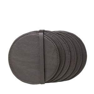 Dessous de verre en cuir véritable vintage de luxe personnalisé protecteur de table lavable pour restaurants produit d'artisanat en cuir véritable - Product Image 3