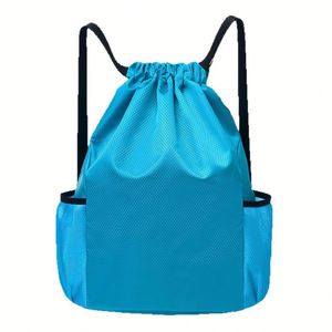 New <b>Drawstring</b> <b>Backpack</b> Basketball Football Bag Outdoor Sports Badminton Bag Men and Women Simple Travel Fitness <b>Drawstring</b> Bag - Product Image 5
