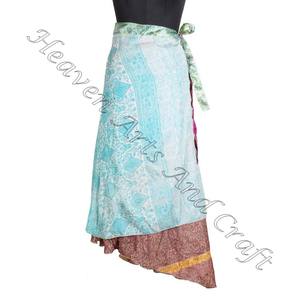 ชุดชายหาดรัดรูปกระโปรงคลุมยาว2ชั้นผ้าไหมวิเศษสไตล์โบฮีเมียน/ยิปซี/ไทย - Product Image 5