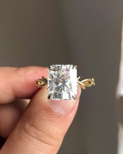 ¡Anillo de diamante de laboratorio chapado en oro de 14 quilates personalizado del exportador indio para bodas y fiestas recuerdos duraderos garantizados! - Product Image 4